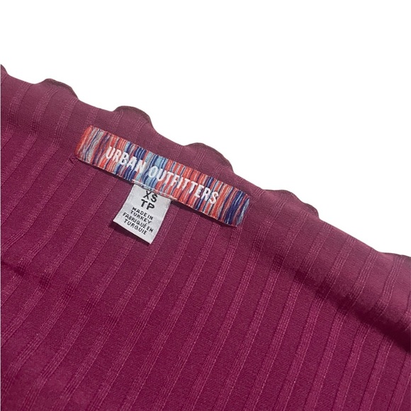 Urban Outfitters Ribbed Tie Front Long Sleeve Top women Size XS - Picture 3 of 5